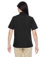 harriton m545w ladies' advantage snap closure short-sleeve shirt Back Thumbnail