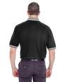 ultraclub 8537 adult color-body classic piqué polo with contrast multi-stripe trim Back Thumbnail