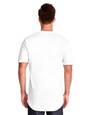 next level 3602 men's cotton long body crew Back Thumbnail
