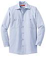 red kap cs10long red kap ® long size, long sleeve striped industrial work shirt Side Thumbnail