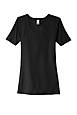district dt6020 district ® women's v.i.t. ™ rib scoop neck tee Side Thumbnail
